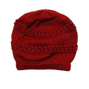 CADET rousselle burnt orange knit infant cap